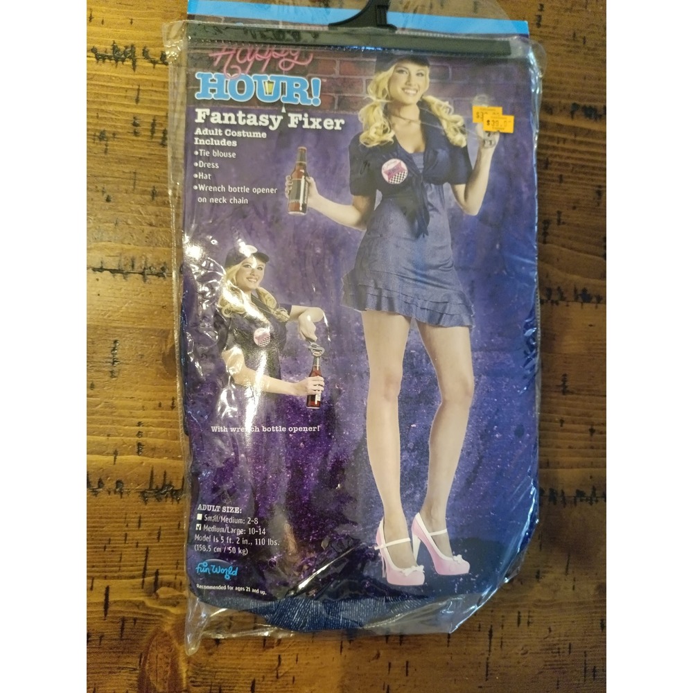 Fun World Fantasy Fixer Mechanic Costume Womens Medium Large 10-14 NEW 5222